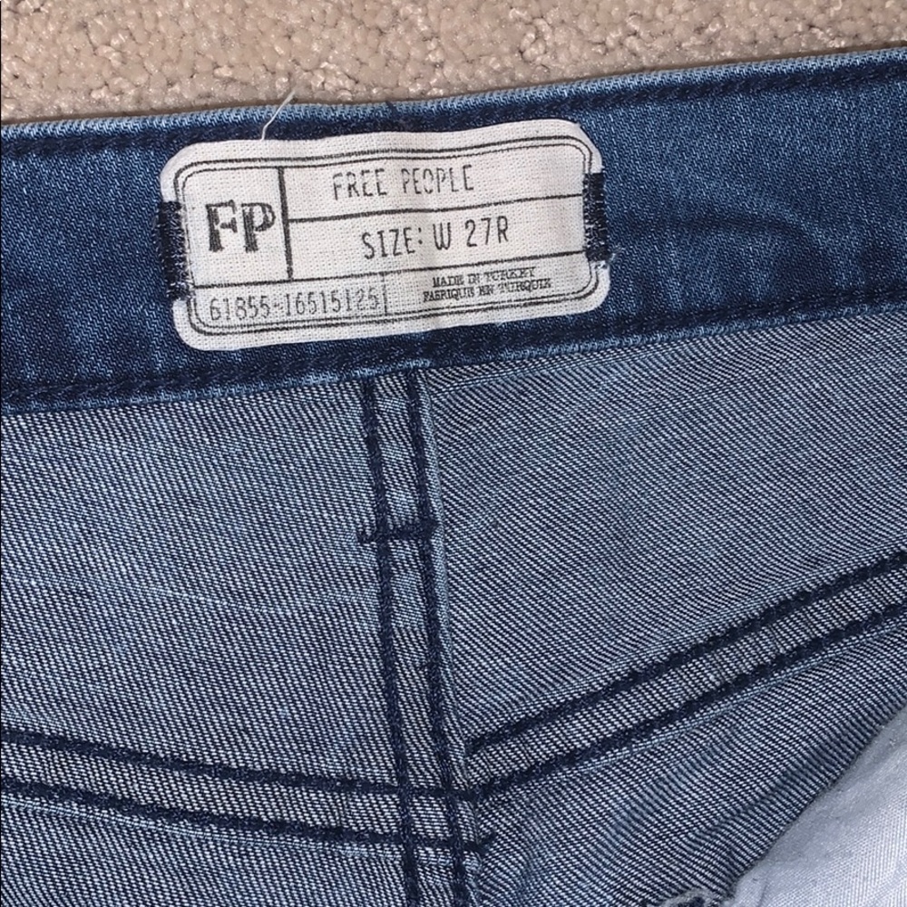 Free People High Rise Ripped Skinny Jeans - Picture 6 of 8